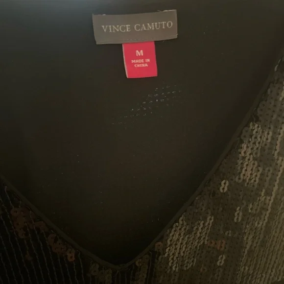 Vince Camuto Black Sequin top - Picture 5 of 5